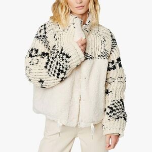 Blank NYC Feeling Cozy Sherpa Sweater Jacket Size Large